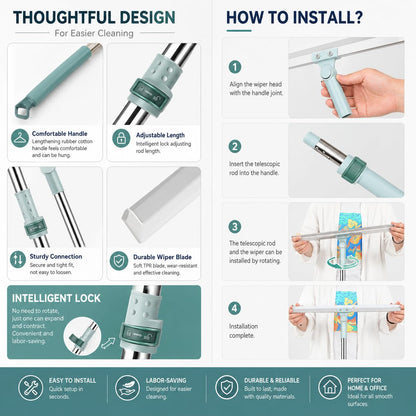 Rotating Bathroom Wiper 360