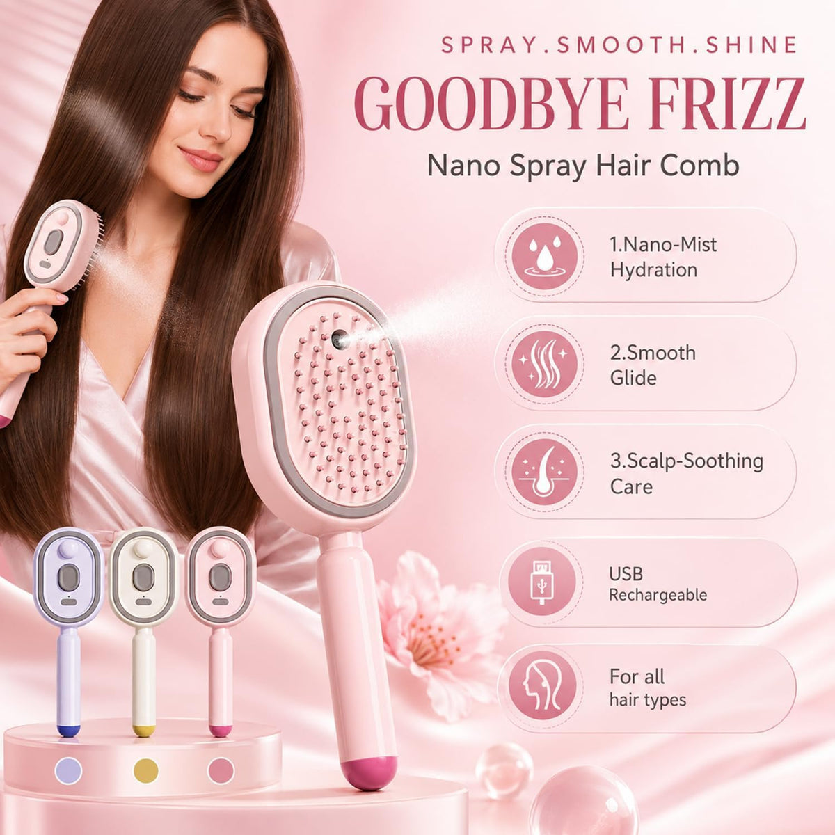 Electric Spray Air Cushion Massage Comb